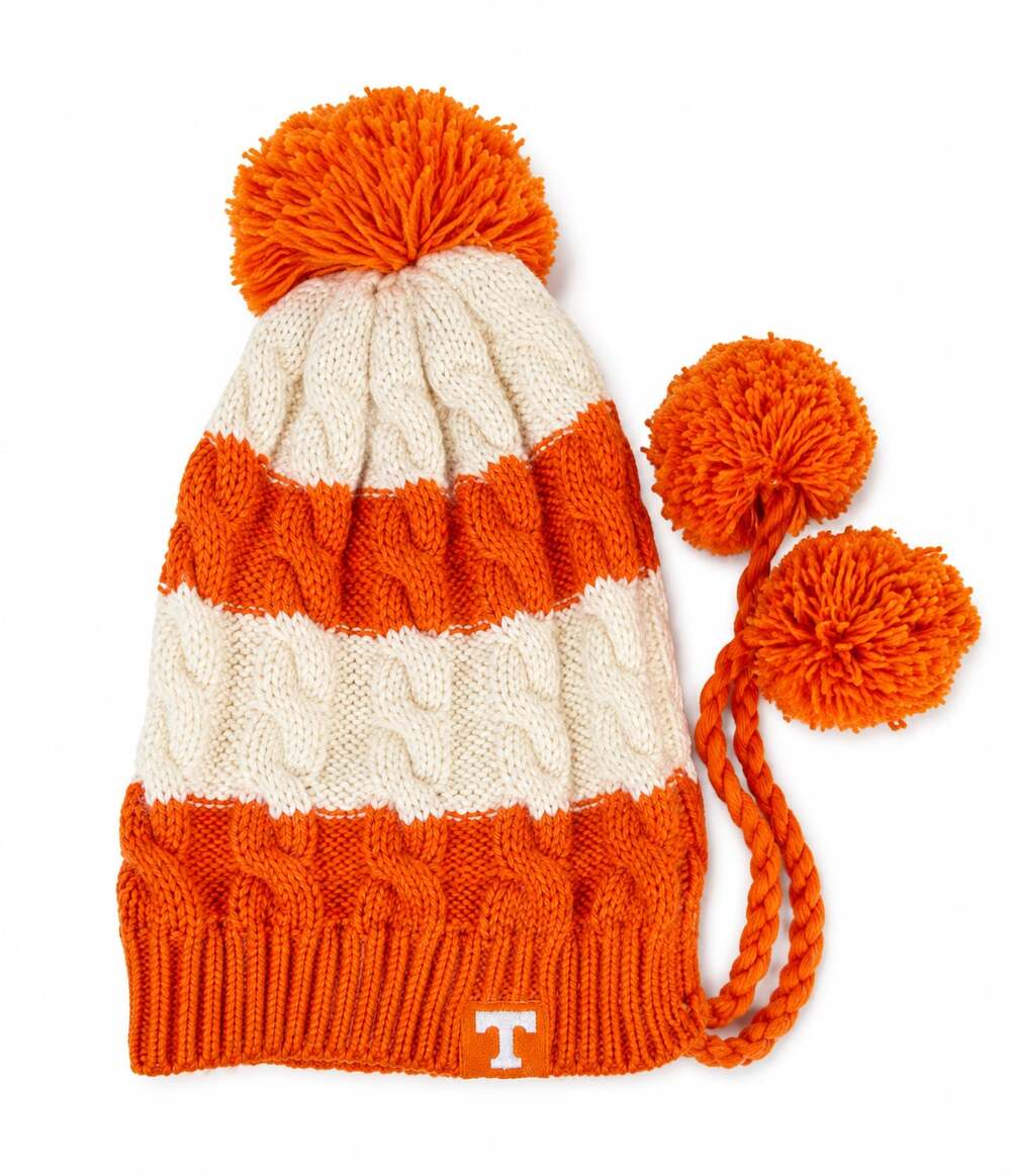 Adidas Tennessee Volunteers NCAA Cable Knit Pom Beanie Hat